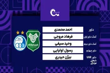 کارشناسی داوری دیدار خیبر – استقلال