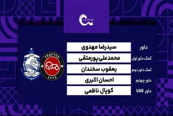 کارشناسی داوری دیدار تراکتور – ملوان