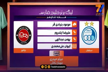 کارشناسی داوری دیدار استقلال – تراکتور