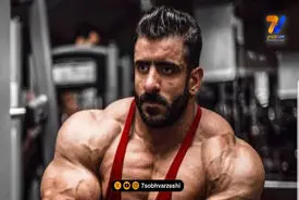 میز غذا فست فودی هادی چوپان، قهرمان بدنسازی