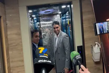 حضور همزمان تاجرنیا و حدادی در سازمان لیگ پیش از جلسه