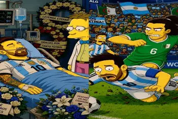 مسی سیمپسون ها را هم دریبل زد!