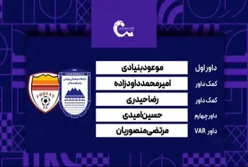 کارشناسی داوری دیدار چادرملو – فولاد