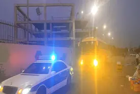 ورود کاروان الوحدات اردن به ورزشگاه شهرقدس