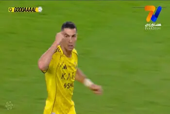 گل اول النصر به الفیحا توسط رونالدو