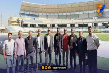 بازدید محمد انصاری از ورزشگاه پارس برای میزبانی دربی