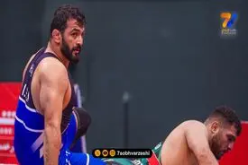 عکس | حسن یزدانی، شیرشاه ایران با دوبنده آبی