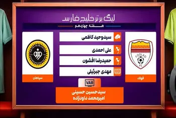 کارشناسی داوری دیدار فولاد – سپاهان